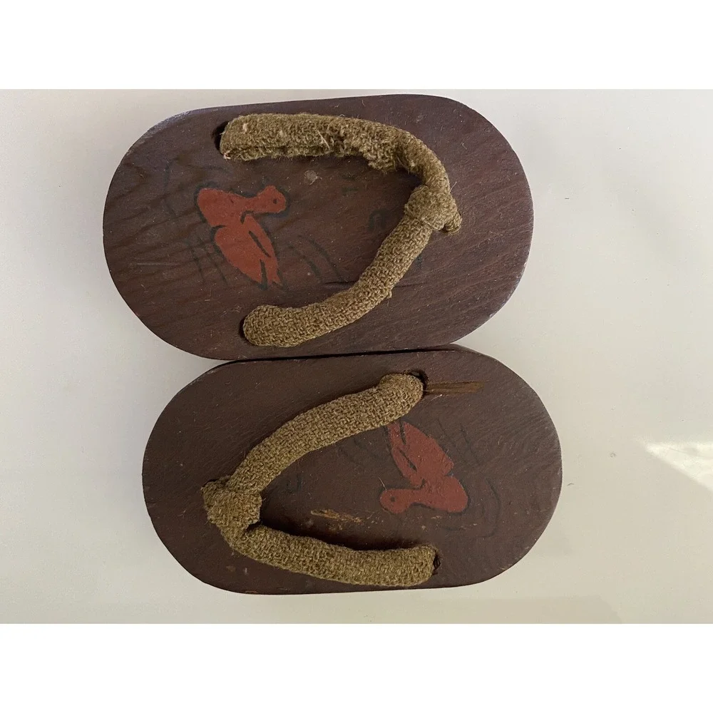 Kids Baby Japanese Traditional Clogs Geta Wooden Shoes Samurai Flip Flop 4.5